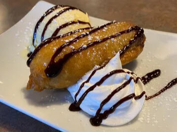 Fried Chocolate Bar with Ice Cream